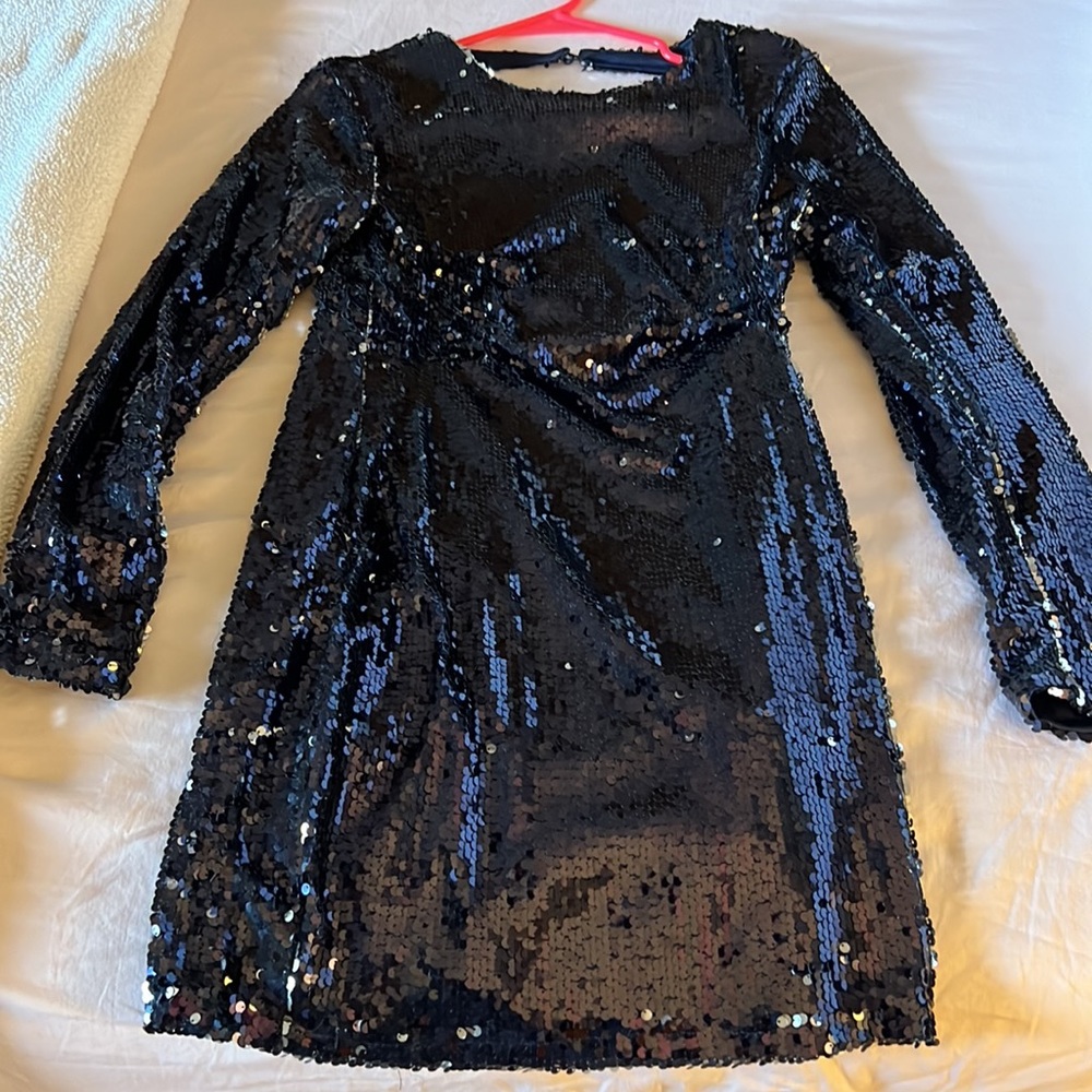 Superdown Sequin Navy Mini Dress - image 3